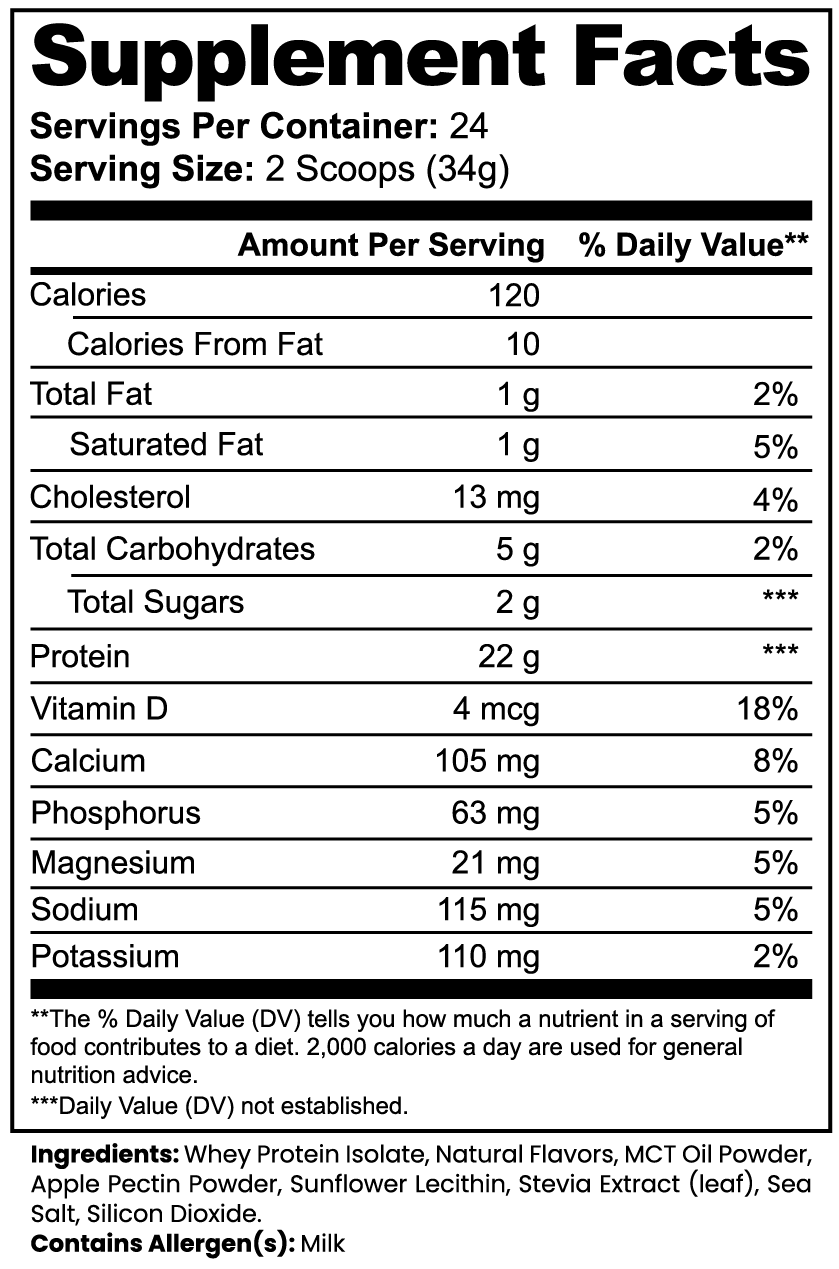 Supplement Advanced 100% Whey Protein Isolate (Vanilla)